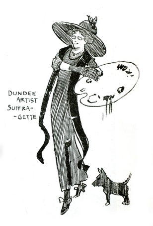 Illustration of Ethel Moorhead from the magazine, The Wizard of the North (no.401, March 1912, p.7). Courtesy of Libraries, Leisure and Culture Dundee